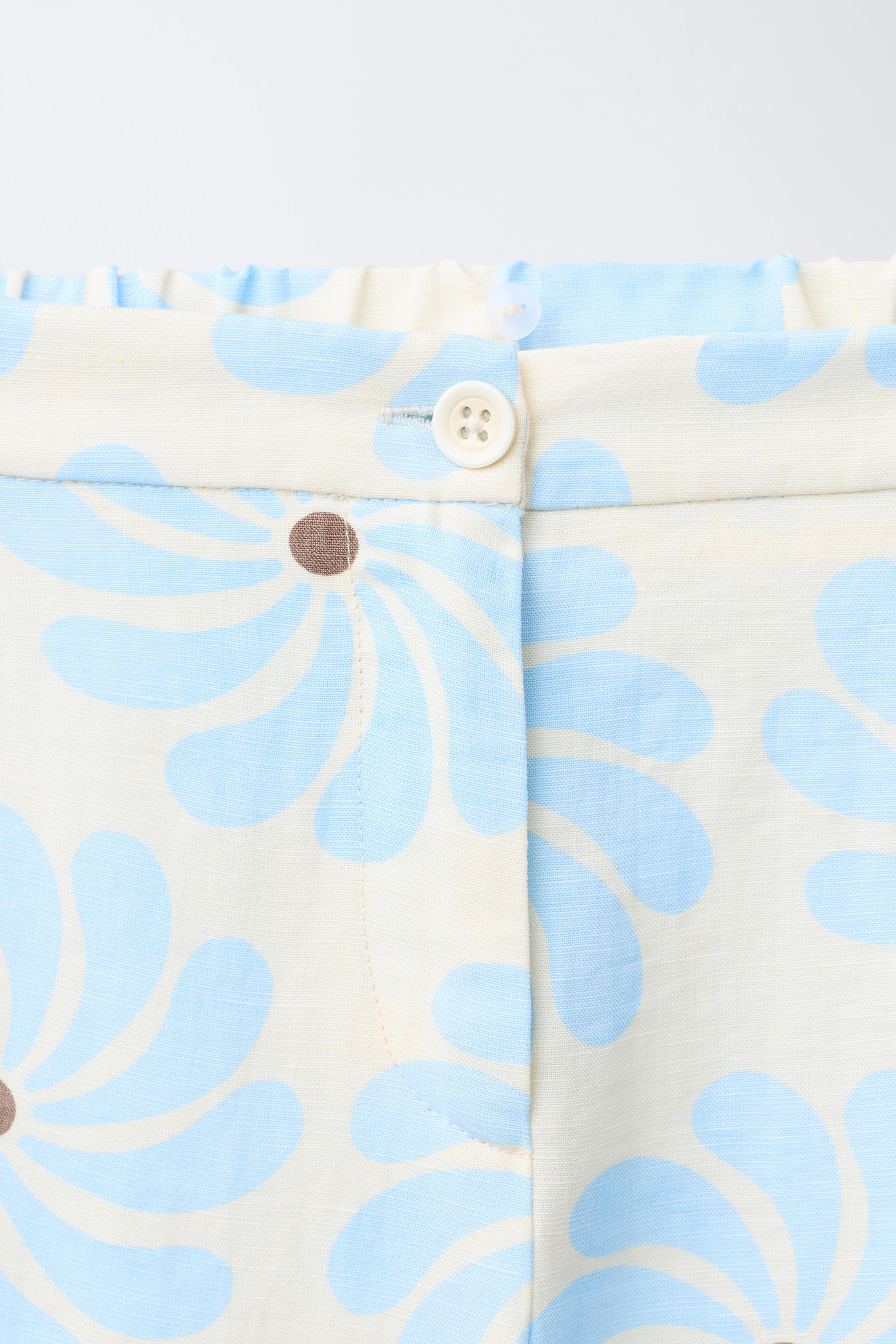 WIDE LEG PANTS WITH DETACHABLE PAREO PRINT